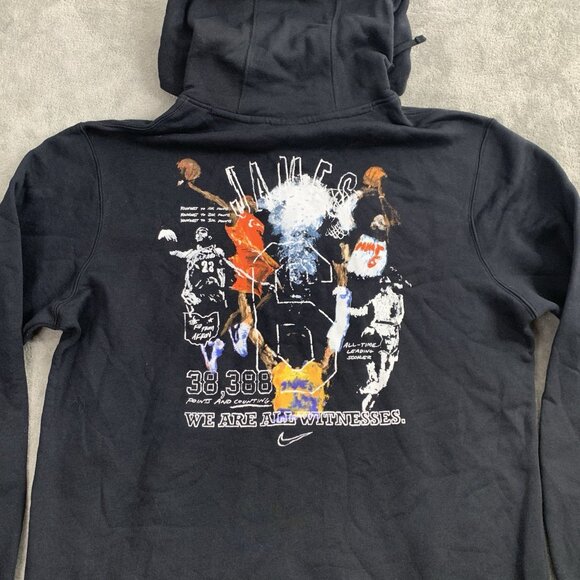 Nike Hoodie Mens XL LeBron James NBA Scoring Title Record Pullover Black Sweater - Picture 9 of 9